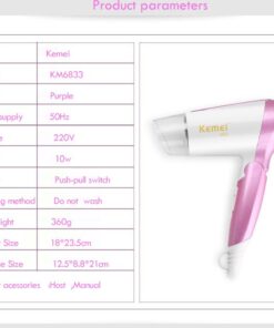 Kemei 1600W KM-6833 Professional Hair Dryer